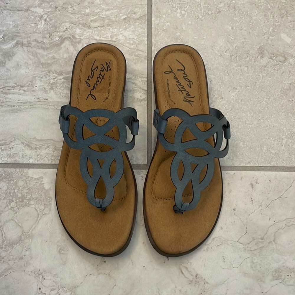Natural Soul Blue Jennie Sandals